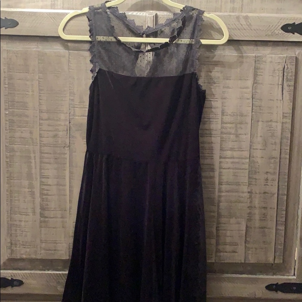 Black velvet dress